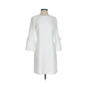 Club Monaco White Bell-Sleeve Bow Shift Dress